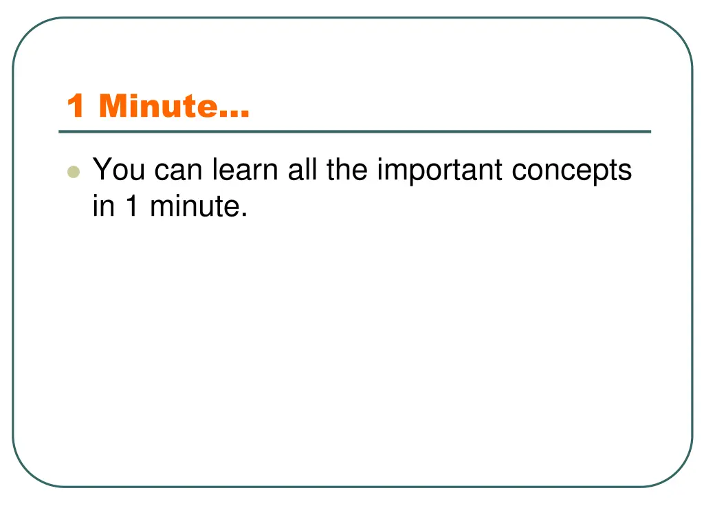 1 minute