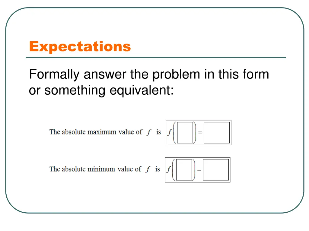 expectations 2