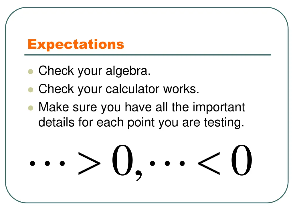 expectations