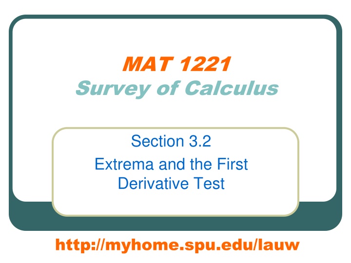 mat 1221 survey of calculus