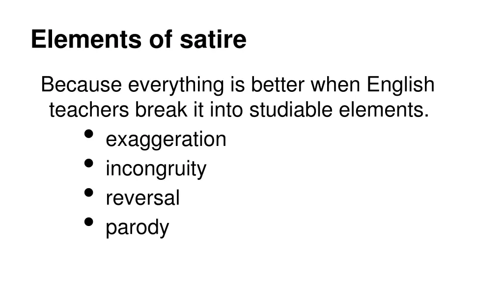 elements of satire