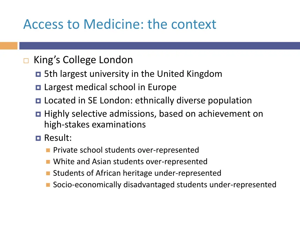 access to medicine the context