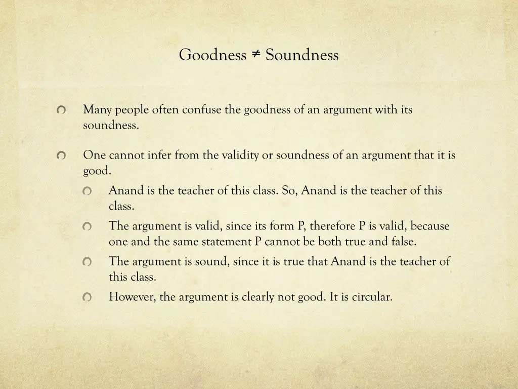 goodness soundness