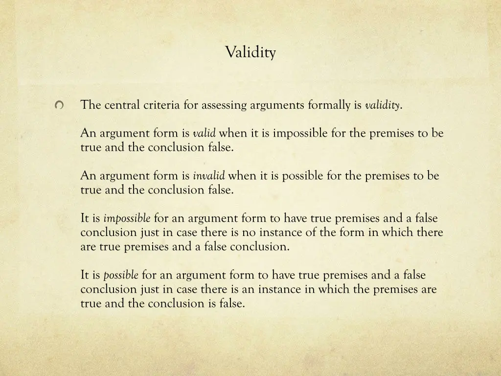 validity