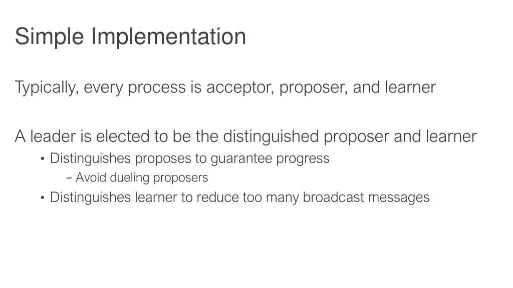 simple implementation