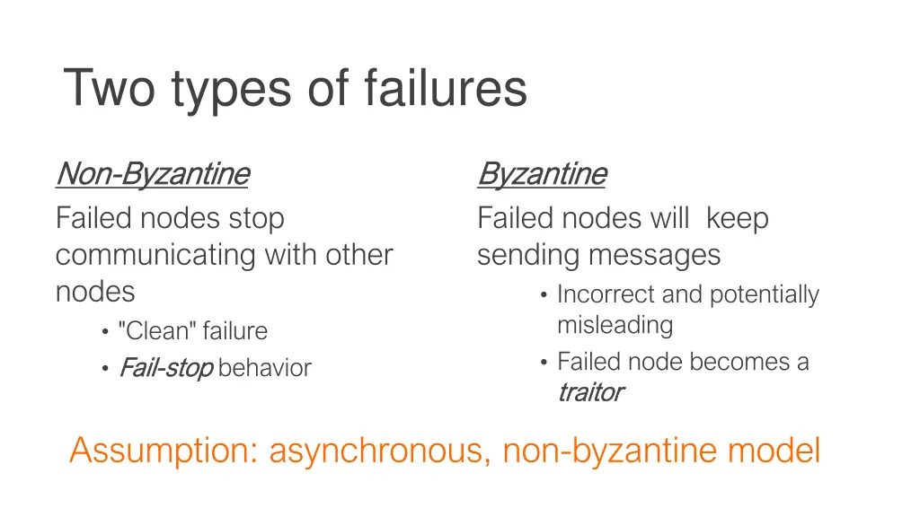 two types of failures