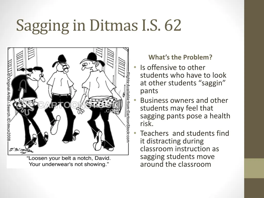 sagging in ditmas i s 62