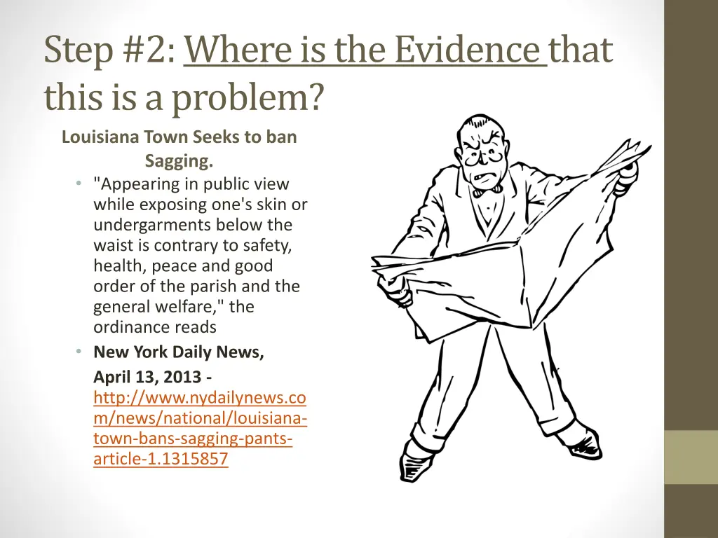 step 2 where is the evidence that this