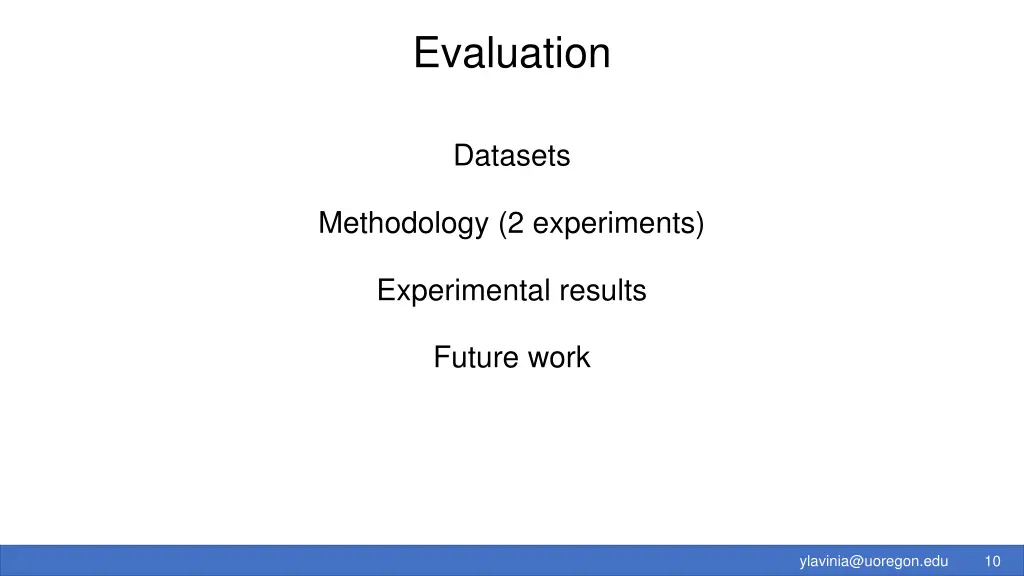 evaluation