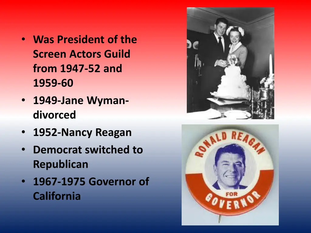 was president of the screen actors guild from