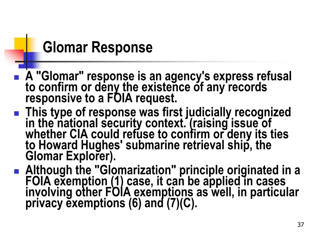 glomar response
