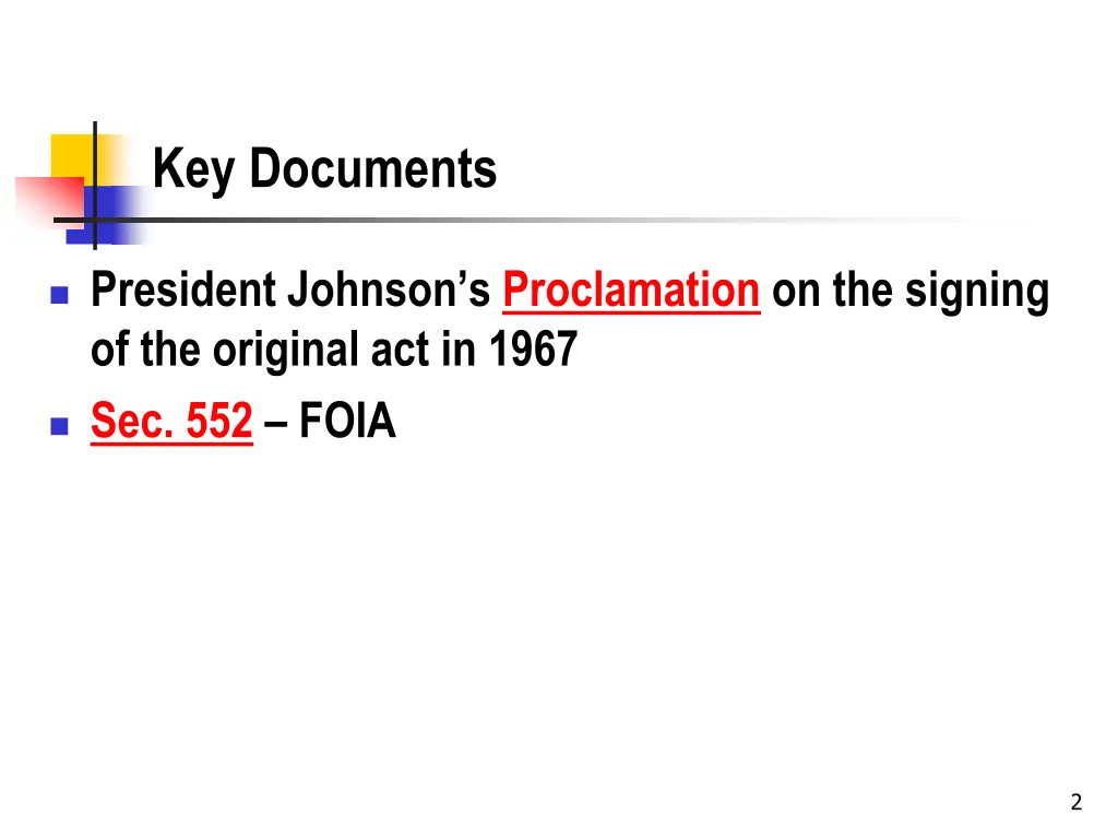 key documents