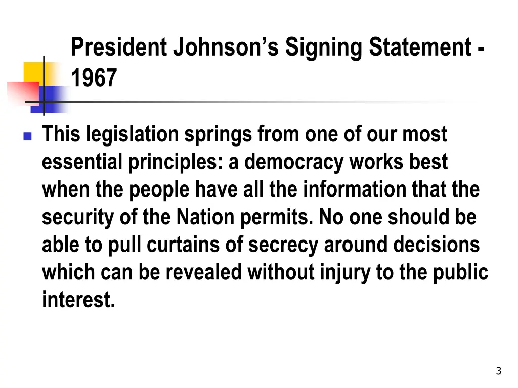 president johnson s signing statement 1967