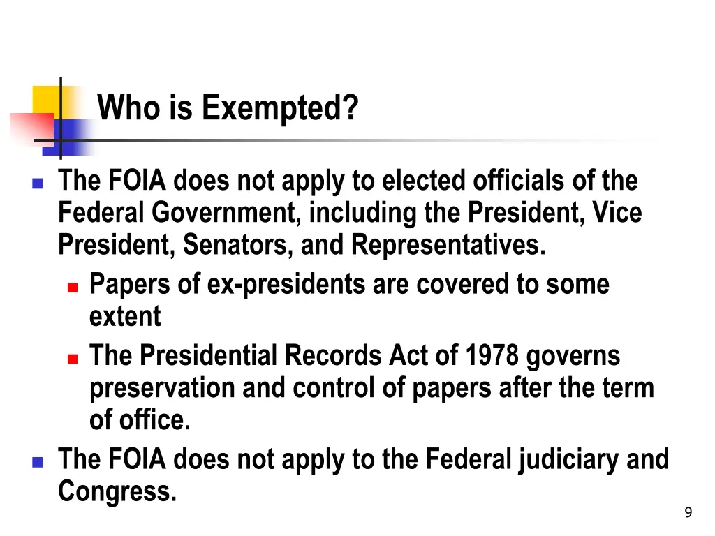 who is exempted