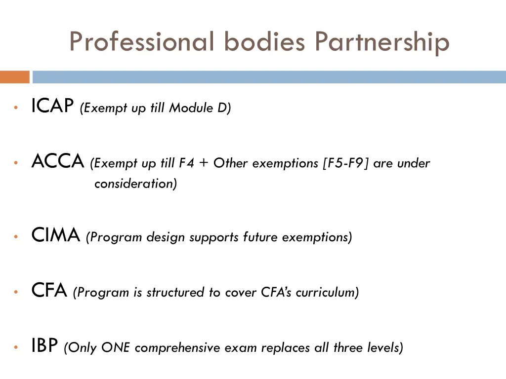 professional bodies partnership