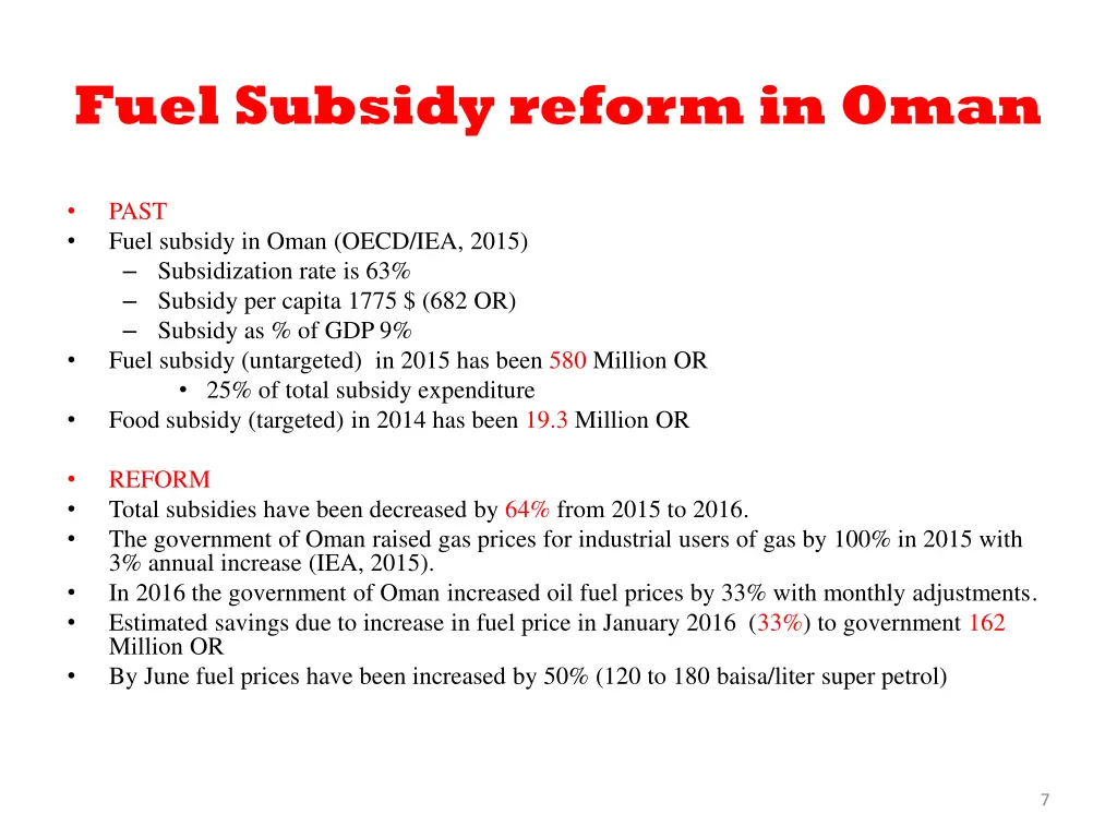 fuel subsidy reform in oman