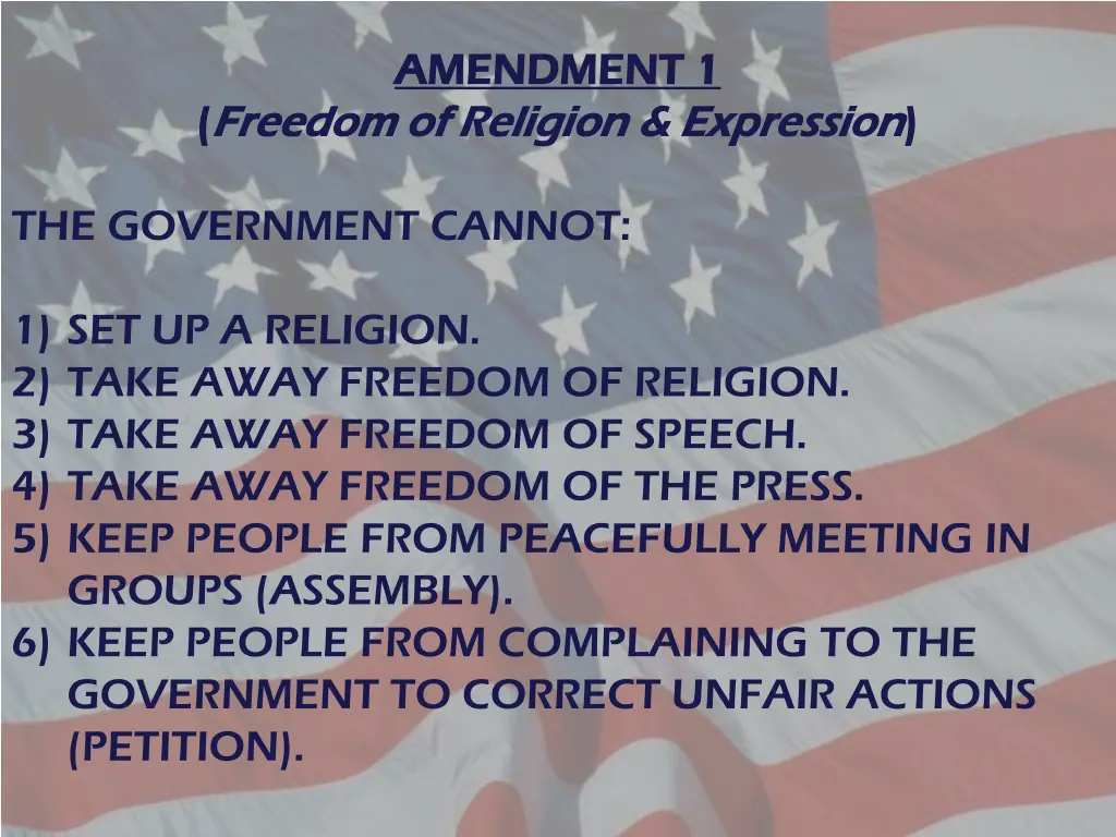 amendment 1 amendment 1