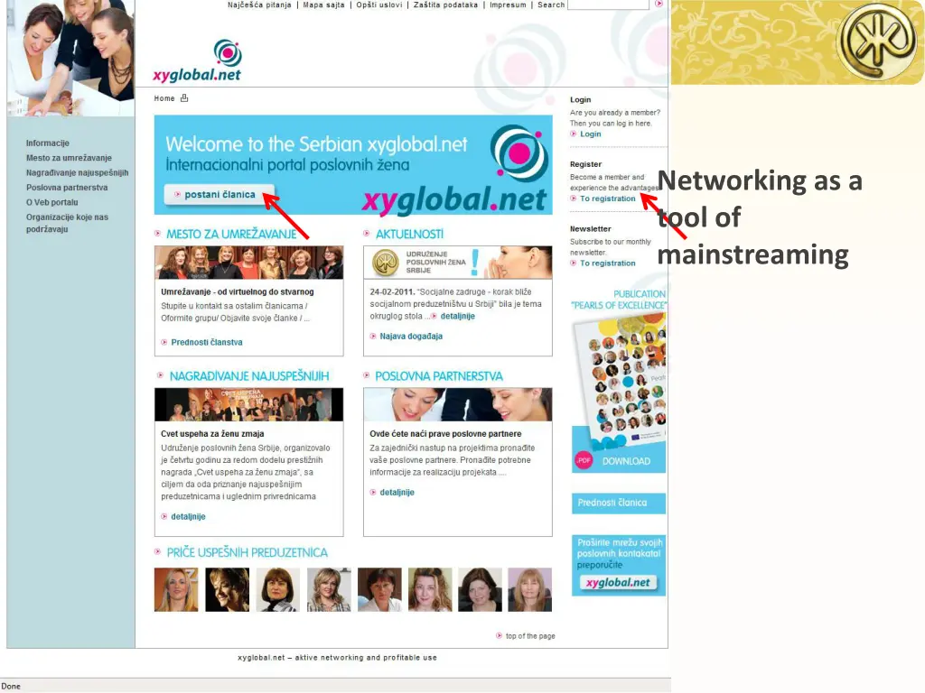 networking as a tool of mainstreaming
