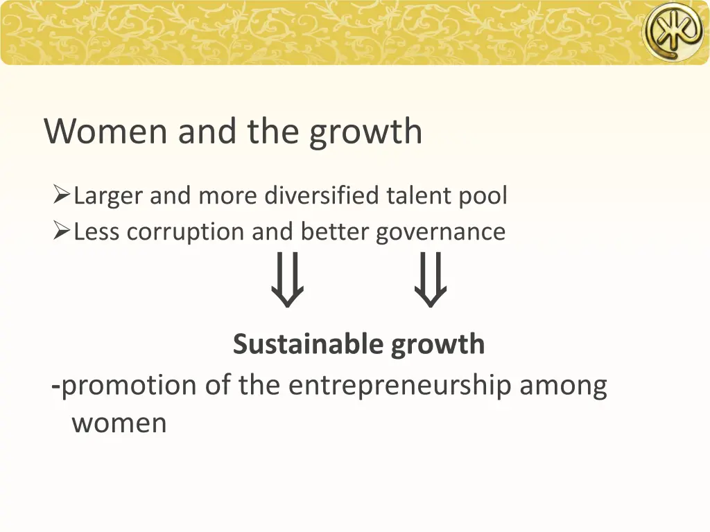 women and the growth