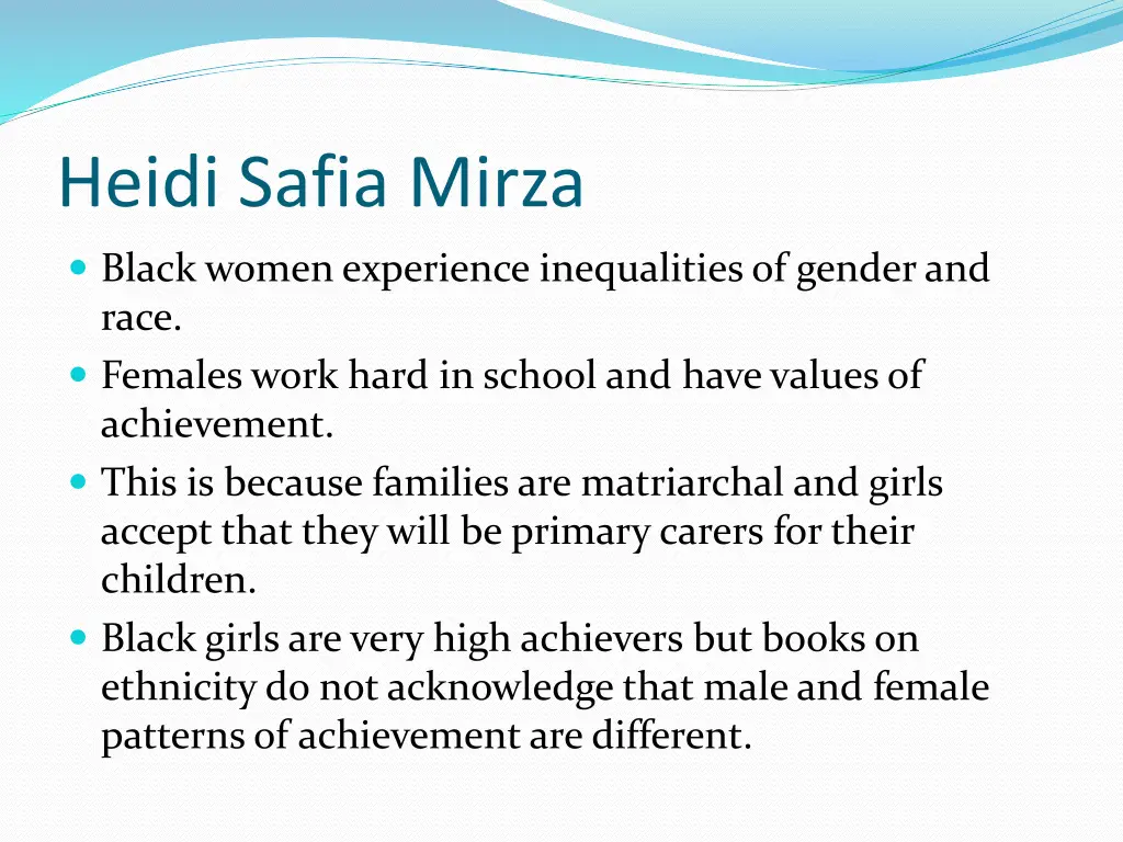heidi safia mirza