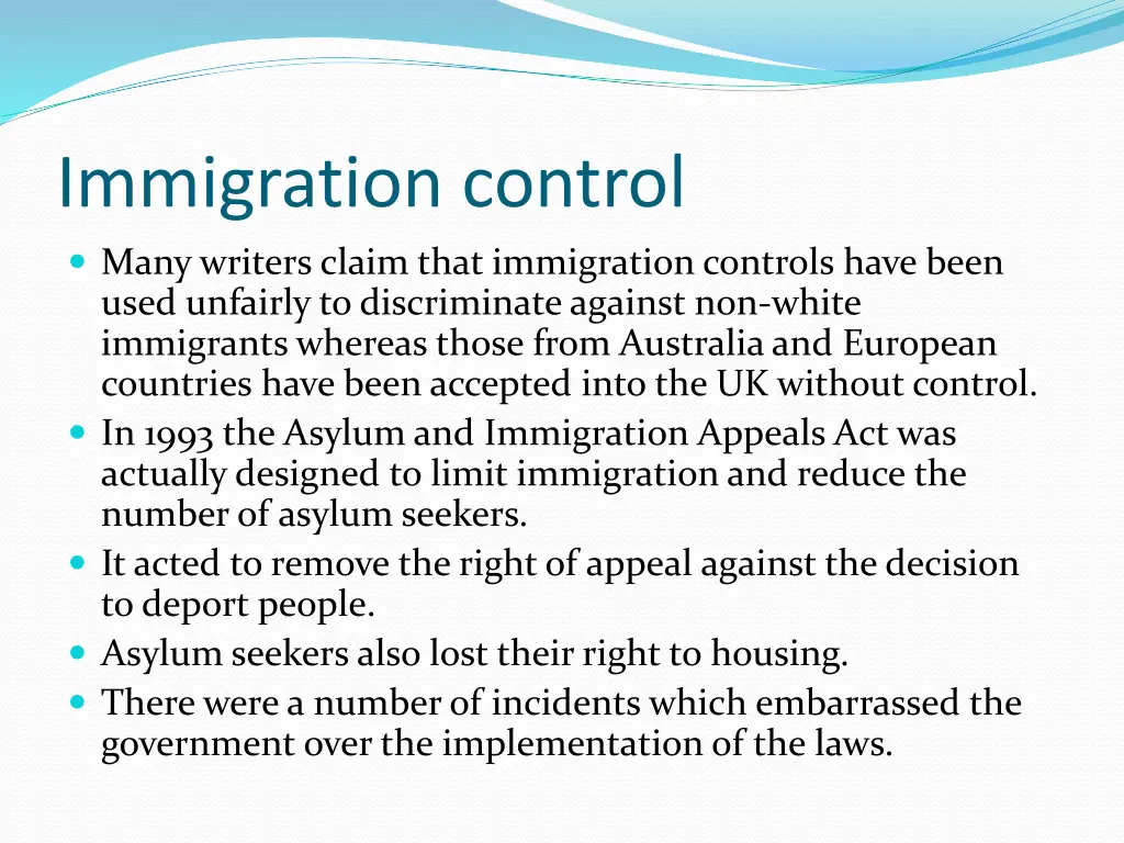 immigration control