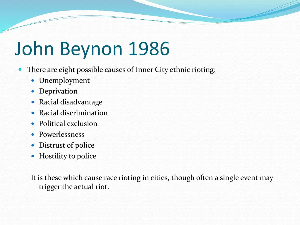 john beynon 1986