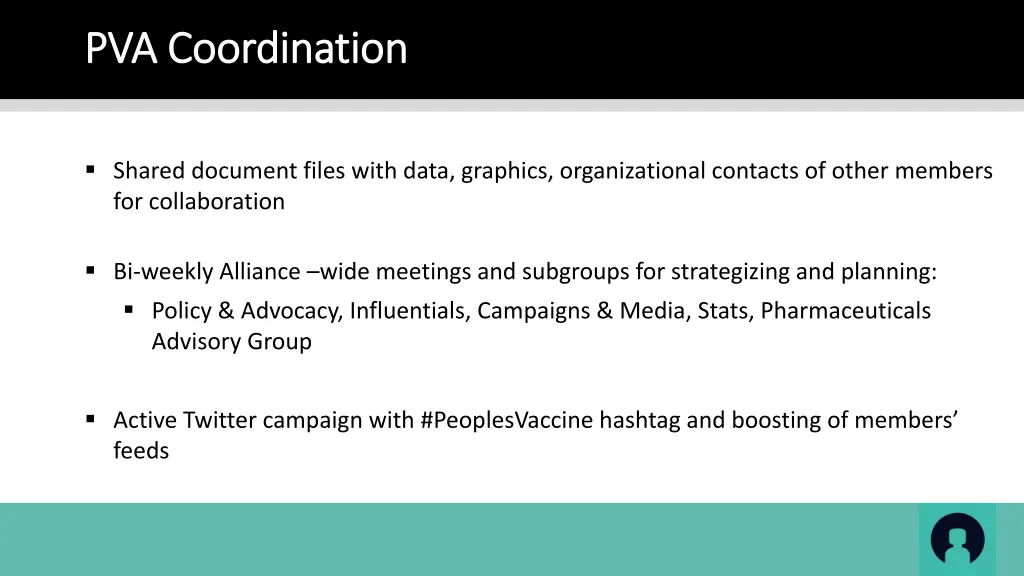 pva coordination pva coordination