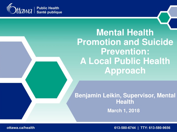 mental health promotion and suicide prevention