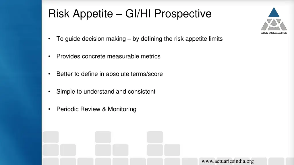 risk appetite gi hi prospective