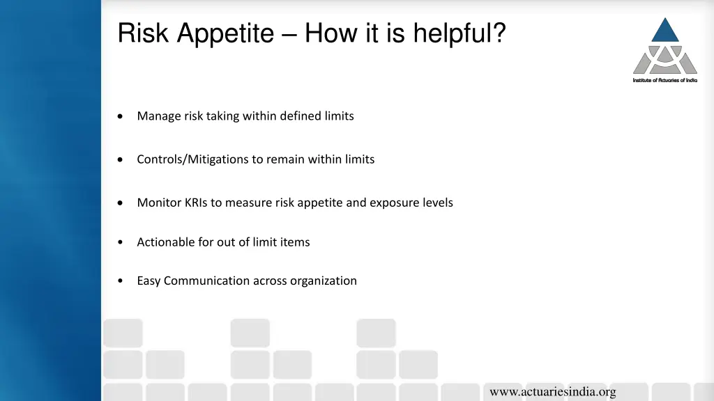 risk appetite how it is helpful