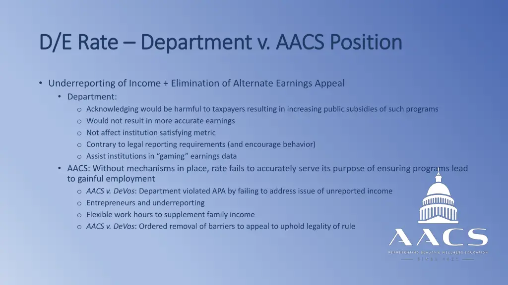d e rate d e rate department v department v aacs
