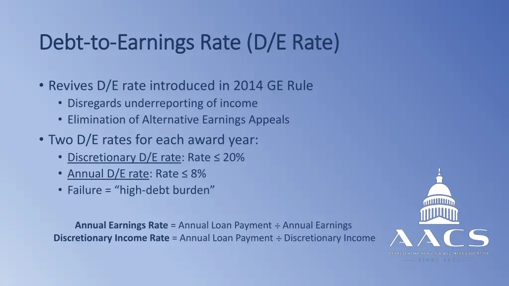 debt debt to to earnings rate d e rate earnings