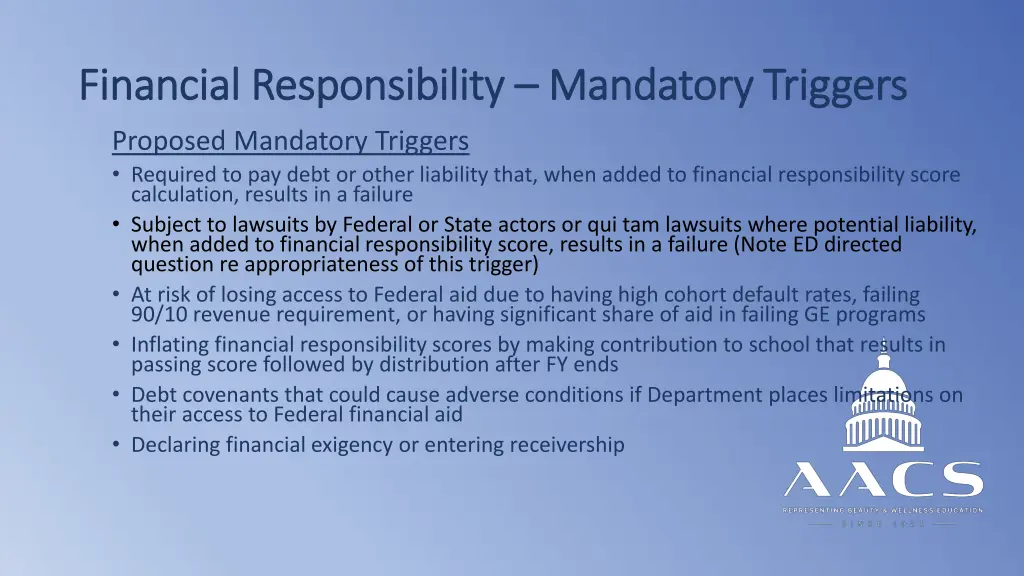 financial responsibility financial responsibility