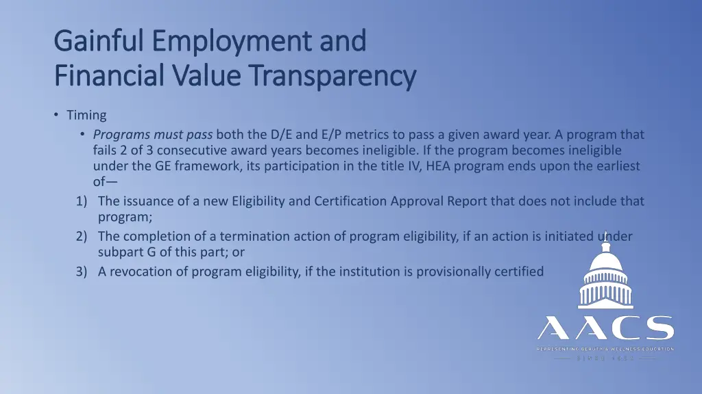 gainful employment and gainful employment 5