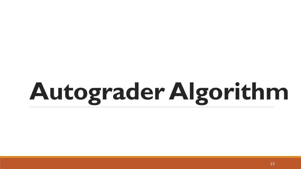 autograder algorithm