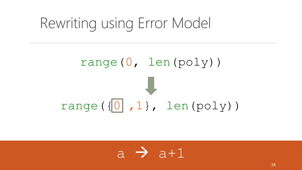 rewriting using error model 1