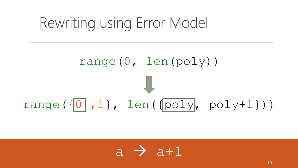 rewriting using error model 2