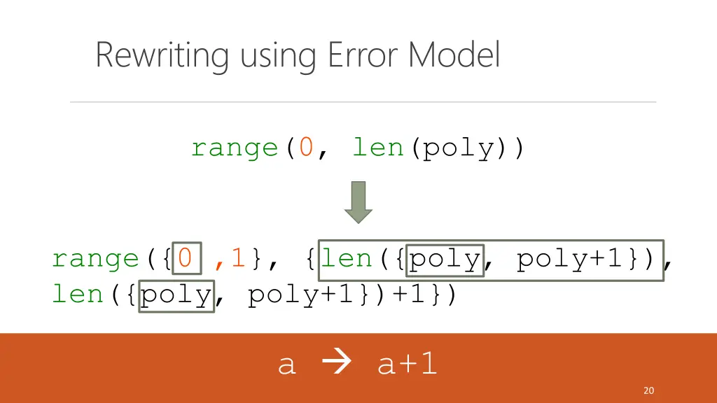 rewriting using error model 3