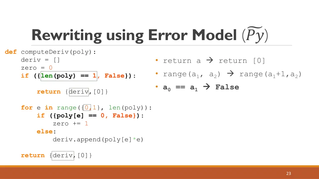 rewriting using error model 6