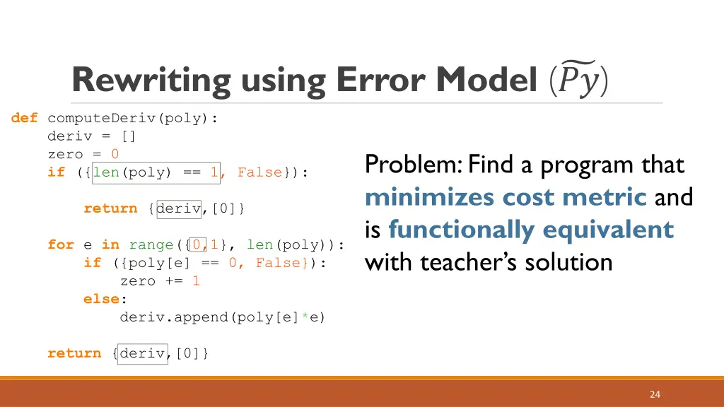 rewriting using error model 7