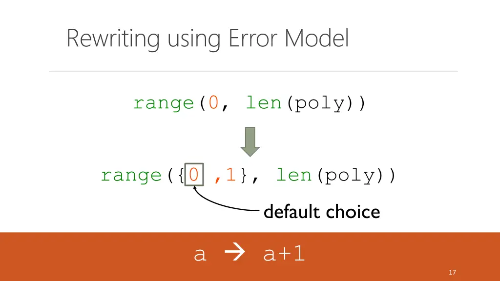 rewriting using error model