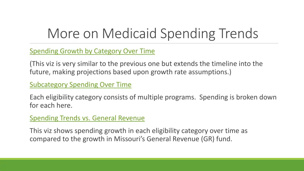 more on medicaid spending trends