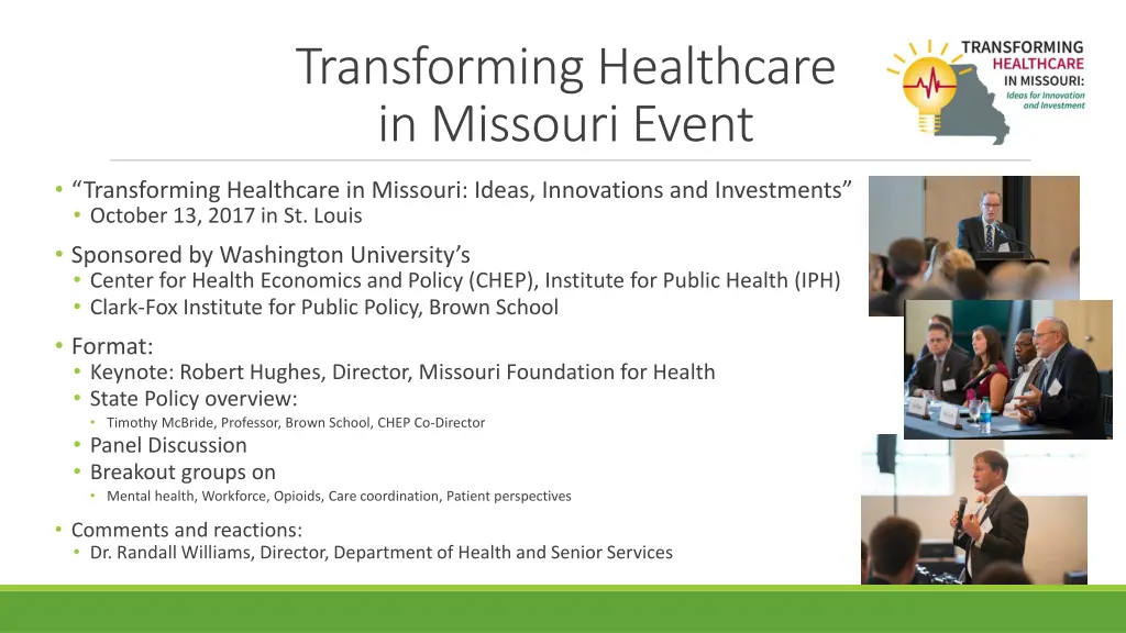 transforming healthcare in missouri event
