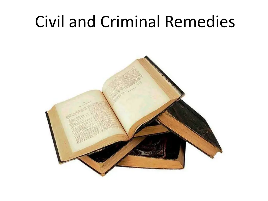 civil and criminal remedies