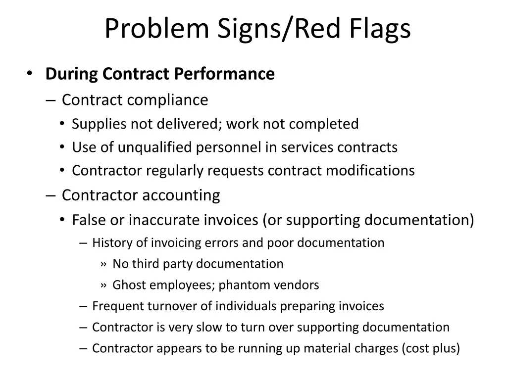 problem signs red flags 4