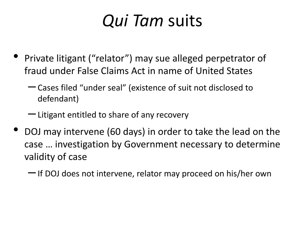 qui tam suits