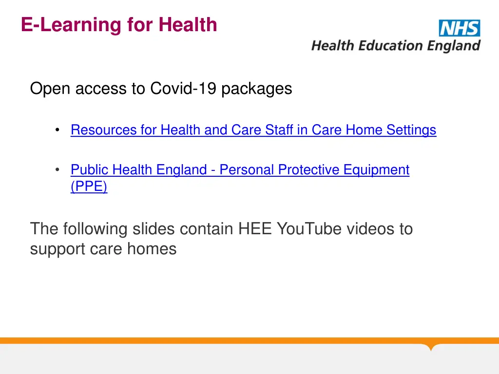 e learning for health