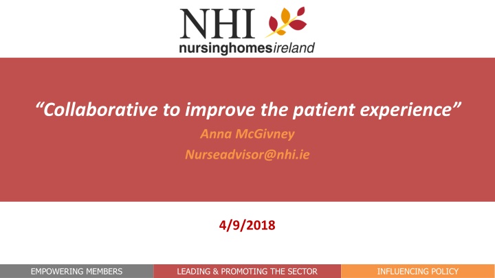 collaborative to improve the patient experience