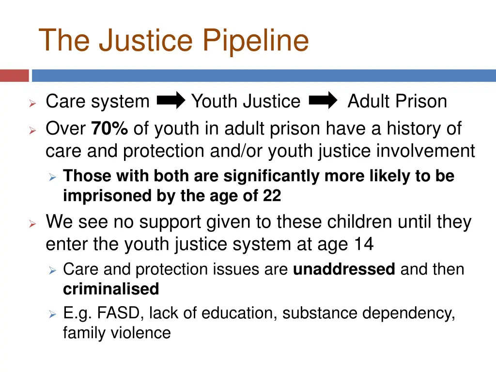 the justice pipeline