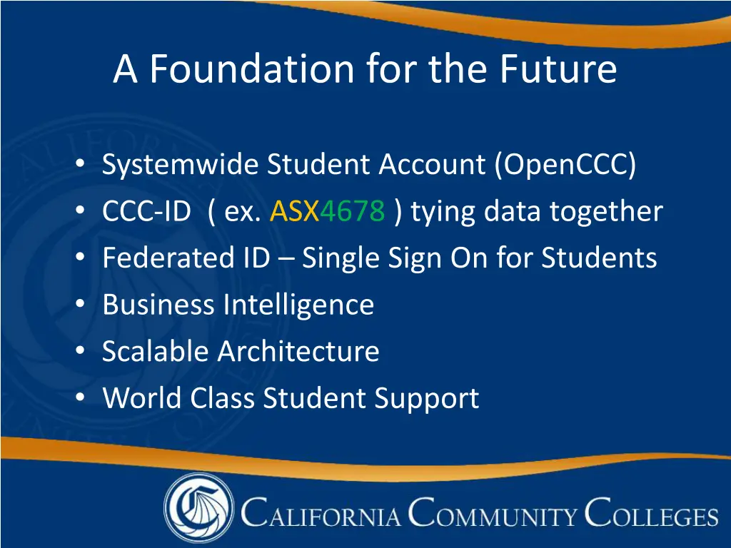 a foundation for the future
